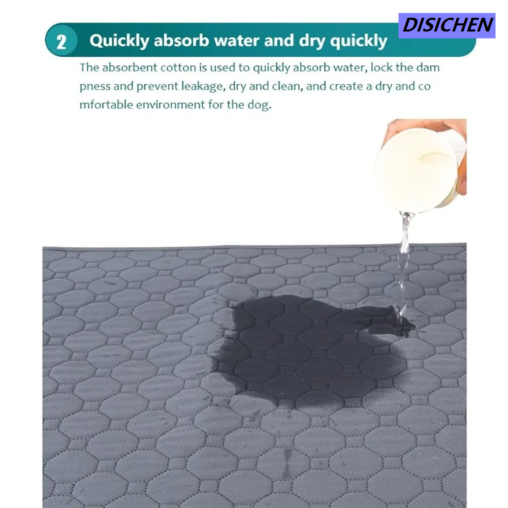 DISICHEN 【Free Returns】 Portable Washable Pet Diaper Mat Waterproof Reusable Urine Absorbent Pad Anti-slip Training Pad Pet