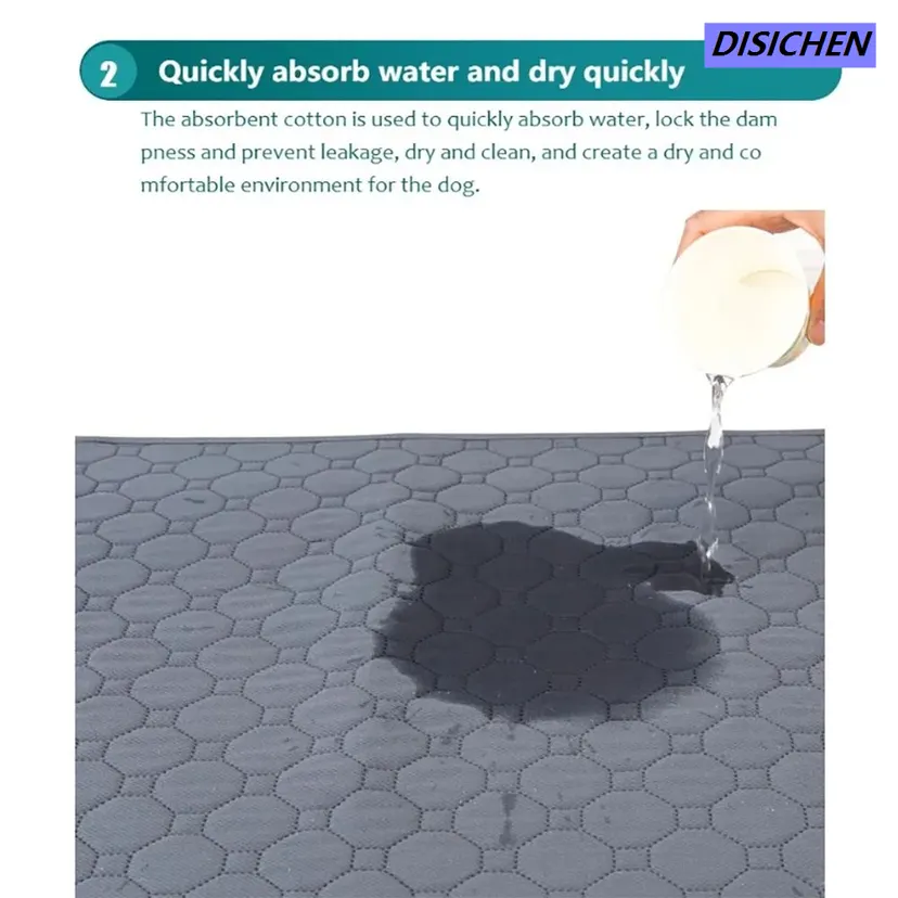 DISICHEN 【Free Returns】 Portable Washable Pet Diaper Mat Waterproof Reusable Urine Absorbent Pad Anti-slip Training Pad Pet
