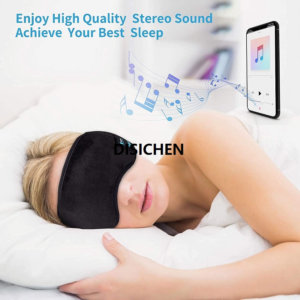DISICHEN NEW Bluetooth Sleep Eye Mask Wireless Intelligent Shading 3D Soft Elastic Comfortable Music Earphones Sleeping Mask Portable