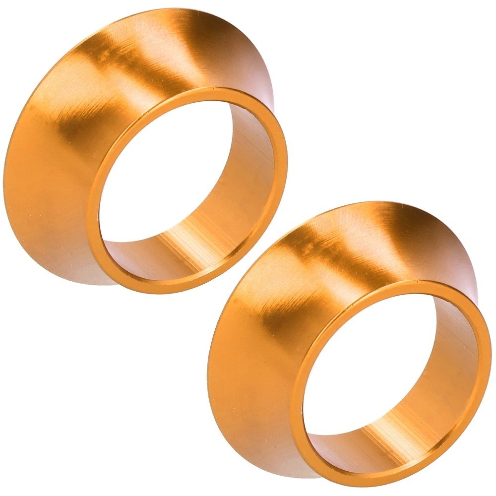 2 Pcs Durable 15mm Bike Taper Washer CNC Tapered Bicycle Front Fork Spacer Aluminium Alloy Bike Headset Taper Washer Bike Maintenance