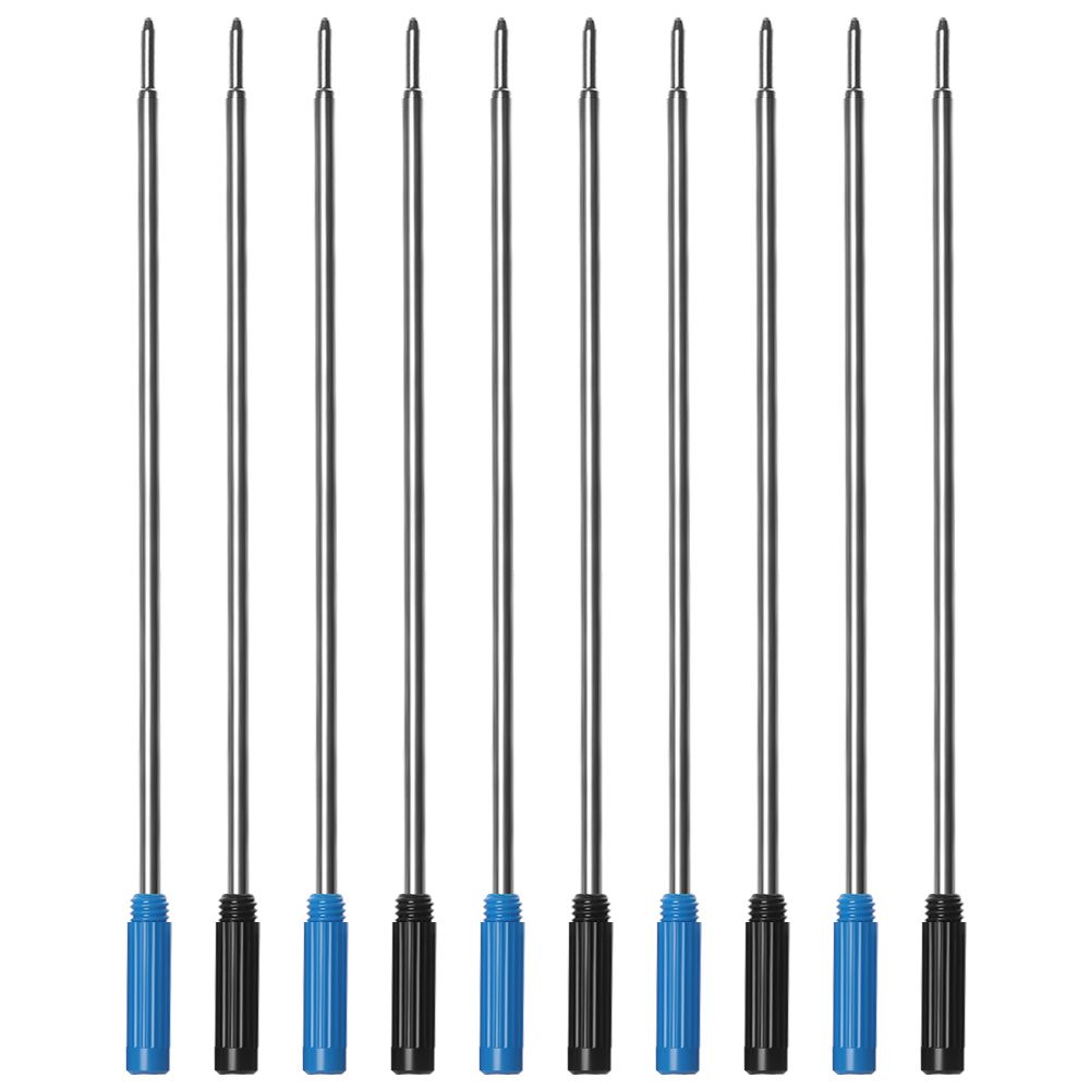 5 pcs/lot School Writing Tool Office Ballpoint Pen Refills Blue/Black Ink Metal Medium Nib Core