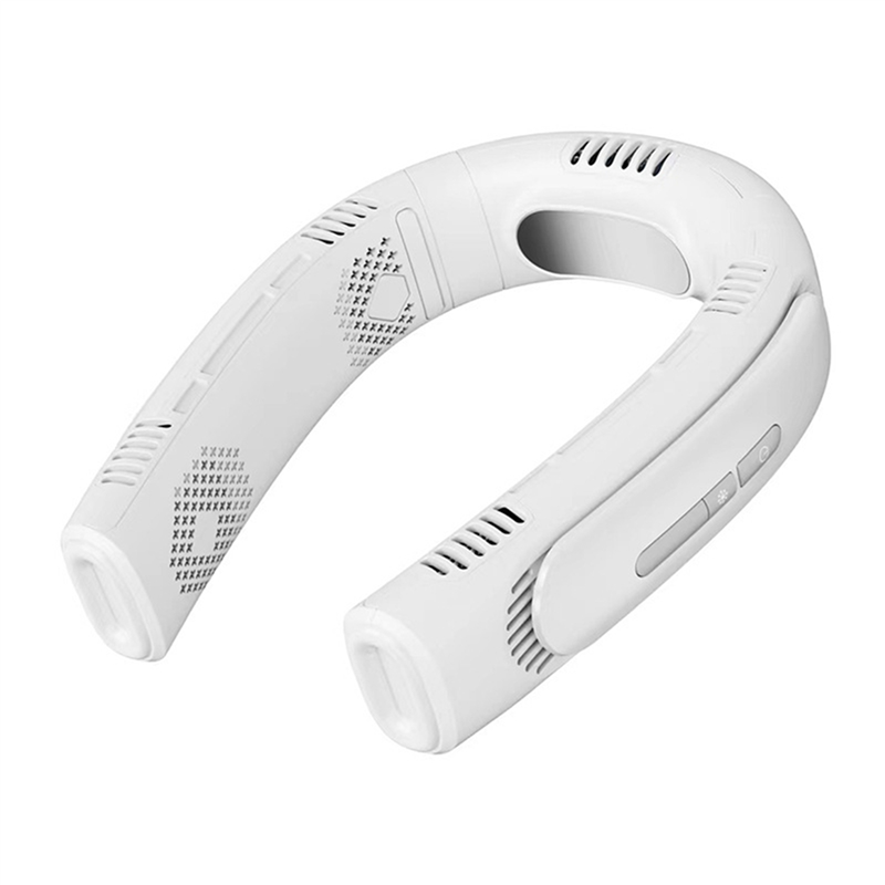 NAMUNY Portable Air Conditioner Neck Fan Semiconductor Cooling Bladeless Fan ,Rechargeable Hanging Personal Fan White