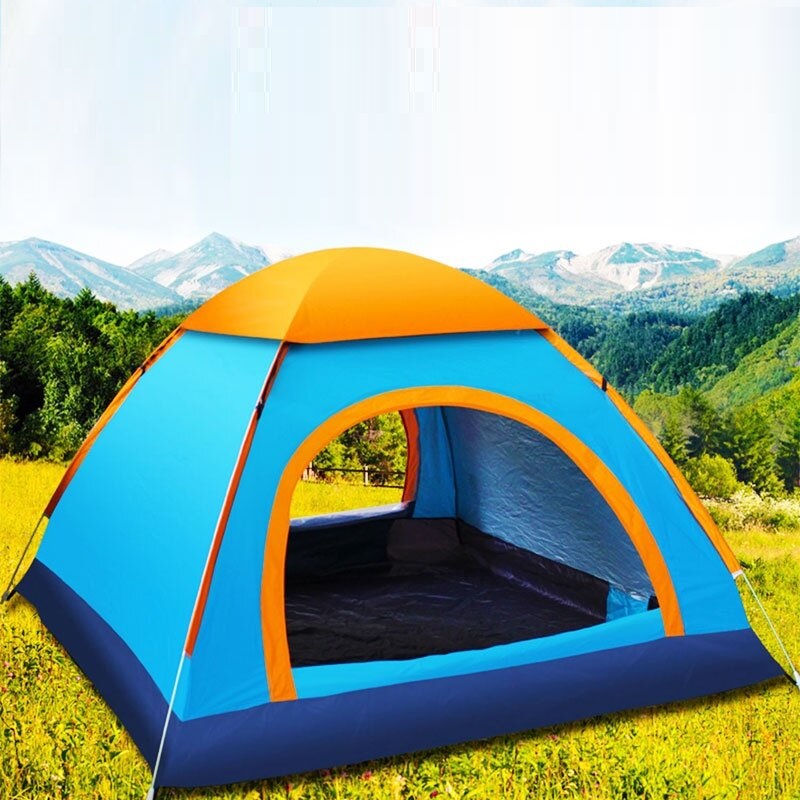 Waterproof 3-Person Automatic Pop-Up Camping Tent - Portable Hiking Backpacking Shelter