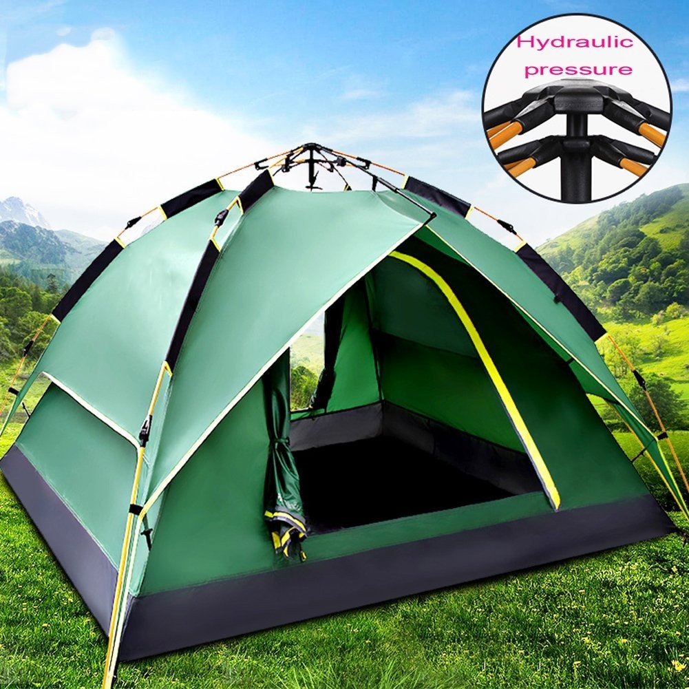 Automatic Double Layer Quick Setup 2 Doors Hydraulic Automaticdome Tent With Uv Protection