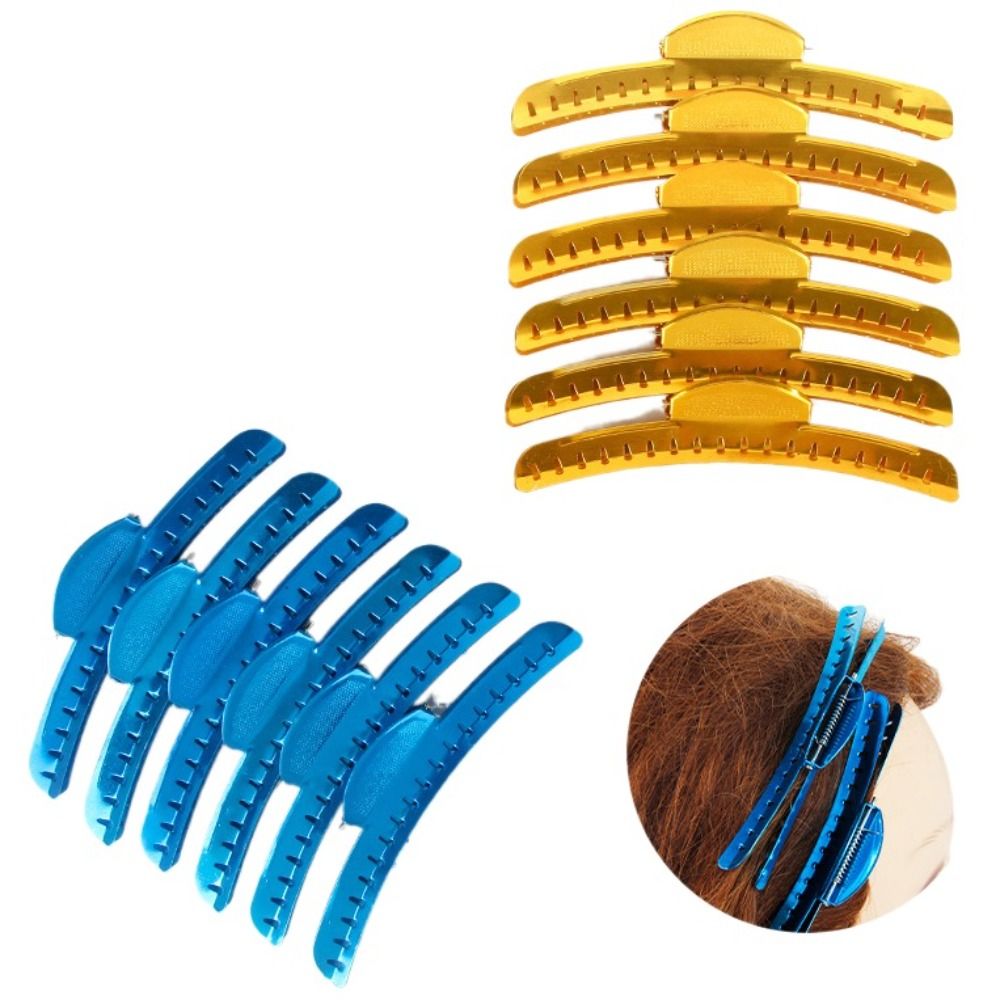 2pcs Styling Accessories Vintage Aluminum Tip Finger Hairclips Metal Hair Clips Clamps Finger Wave Hair Clips Salon Modeling Clamps Duckbill Partition Hairpin