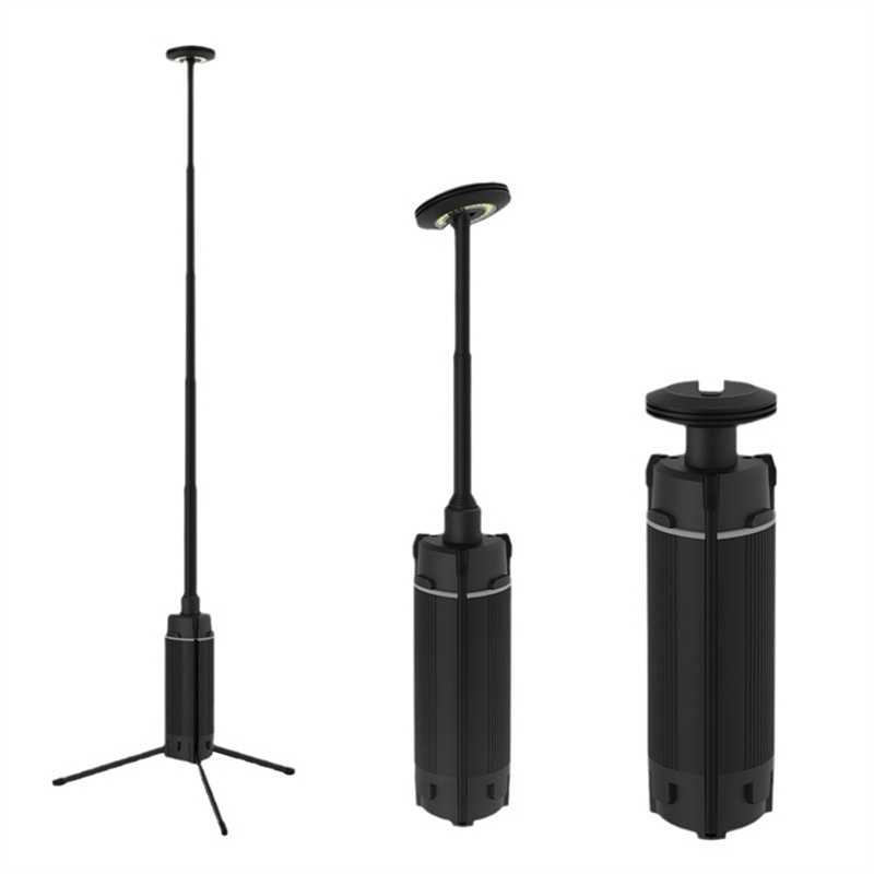 (GGBR)-Portable Camping Lantern Telescopic LED Work Light USB Rechargeable Outdoor Fishing Tent Emergency Lamp with Tripod