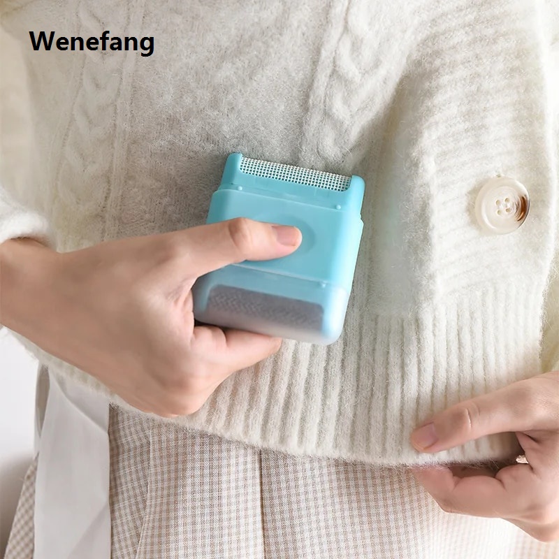 Wenefang transparent bag Mini Lint Remover Rollers Hair Ball Trimmer Sweater Carpet Clothes Pet Hair Remover Portable Double-headed Hair Remover