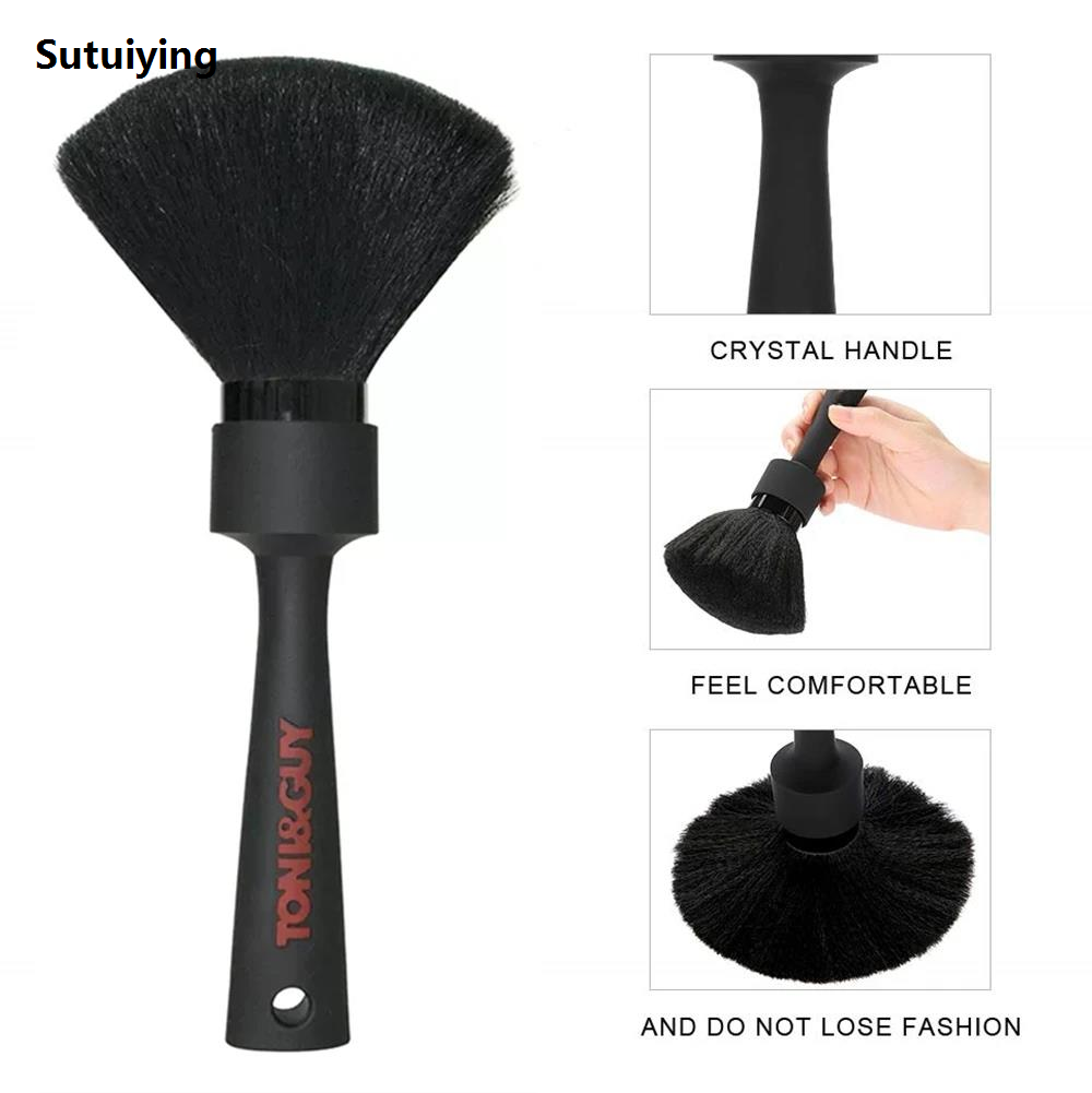 Sutuiying Barber Salon Facial Hair Cleaning Brush Professional Soft Hairbrush Bargain price Neck Brush Hairdressing Broken Hair Duster Haircut Tools