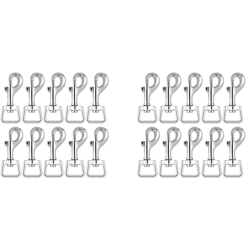OUMERY 40Pc Snap Hooks for Dog Leash Collar Linking, Heavy Duty Swivel Clasp Eye Bolt Buckle Trigger Clip for Spring Pet Buckle