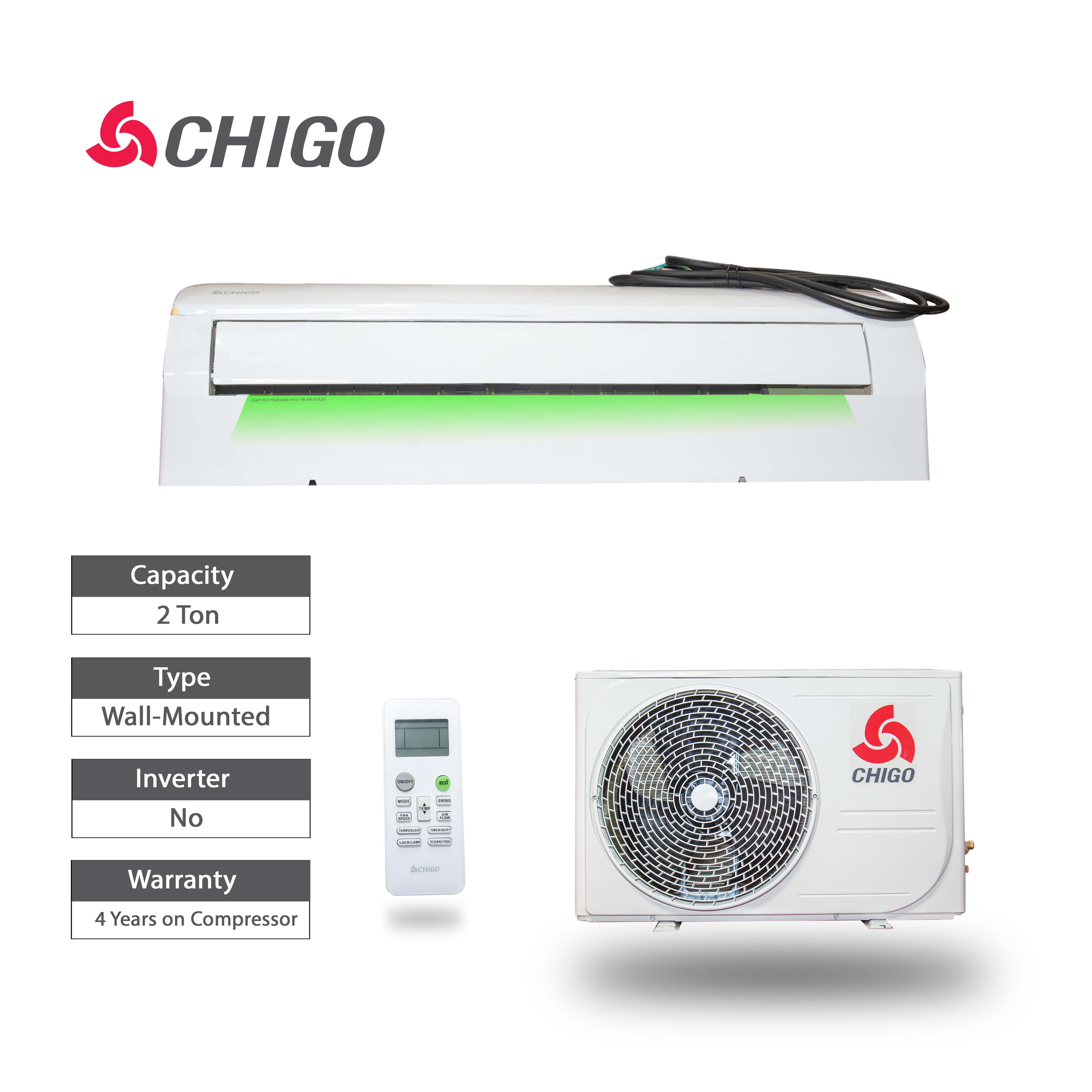 CHIGO Air Conditioner 2 Ton Non- Inverter Split - Type AC - CS70H3A