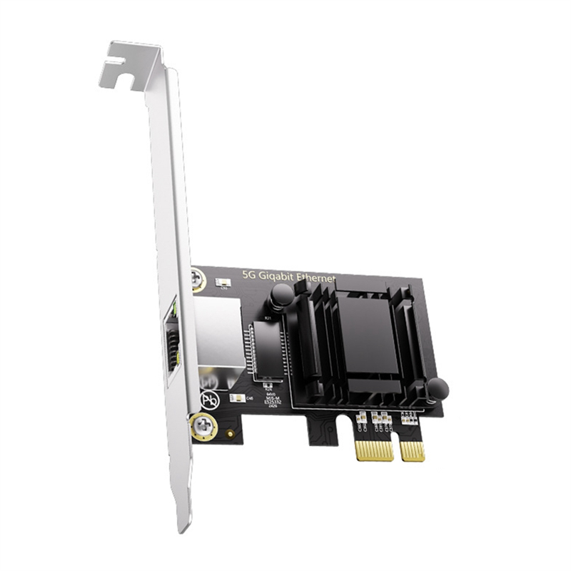 (GGBR)-5GB PCIE Network Card PCI Express X1 to RJ45 Gigabit Ethernet Service Network Card 10/100/1000M/2.5G/5G for PC