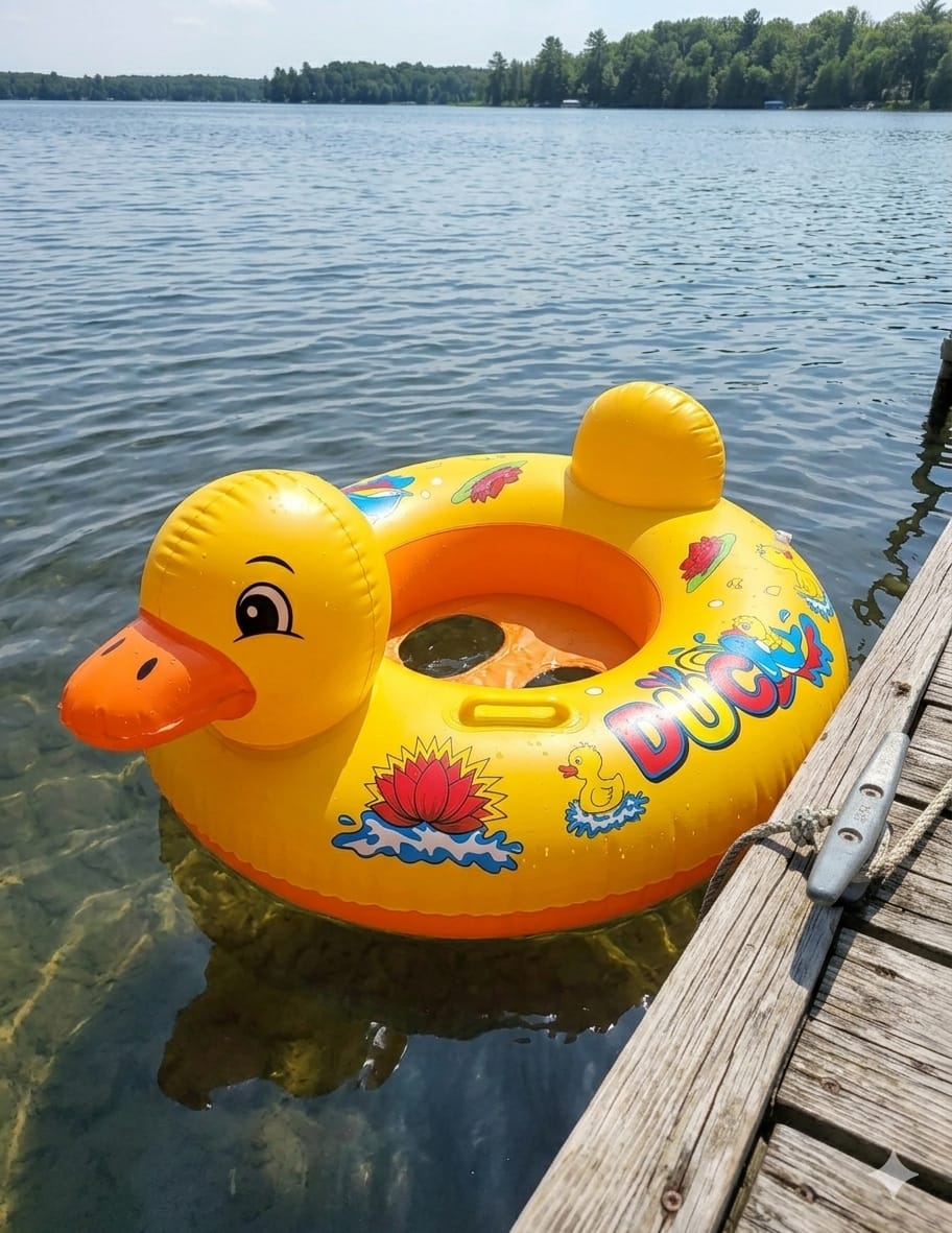 Duck Shaped Inflatable Swim Tube for Children | Durable PVC Pool Ring | Summer Water Fun