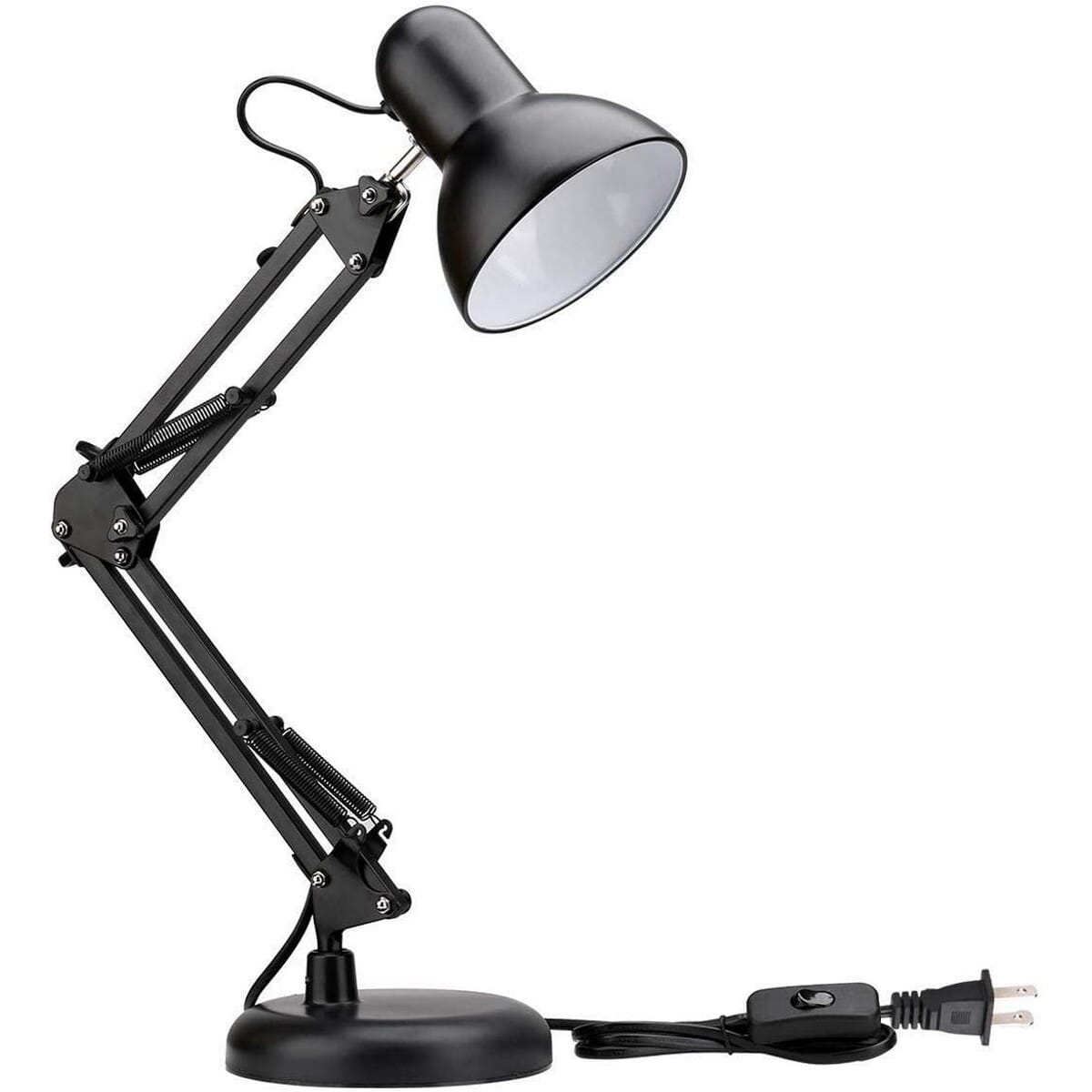 Adjustable Articulating Multi-Joint, Architect Desk Lamp for Drafting, Reading, Study, Office Computer Work and More (Black)