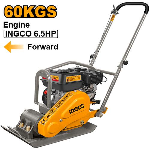 INGCO Power Tools :4.8kW(6.5HP) Gasoline Plate Compactor Weight:60kg GCP060-2