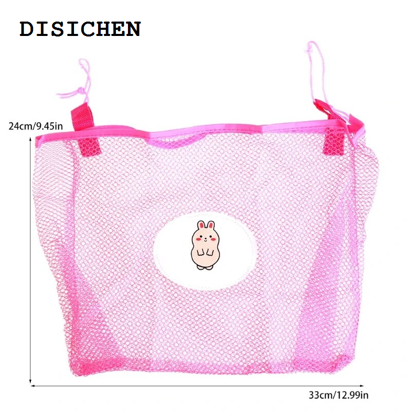DISICHEN Luxury Child Bath Toy Storage Bag Organiser Net Suction Baskets Kids Bathroom Mesh Bag New Dropship