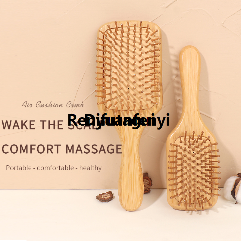 Difutagui Nan bamboo meridian massage comb scalp smooth hair airbag air 【2025 Version】 Original cushion comb household anti-static non-card hair wooden comb