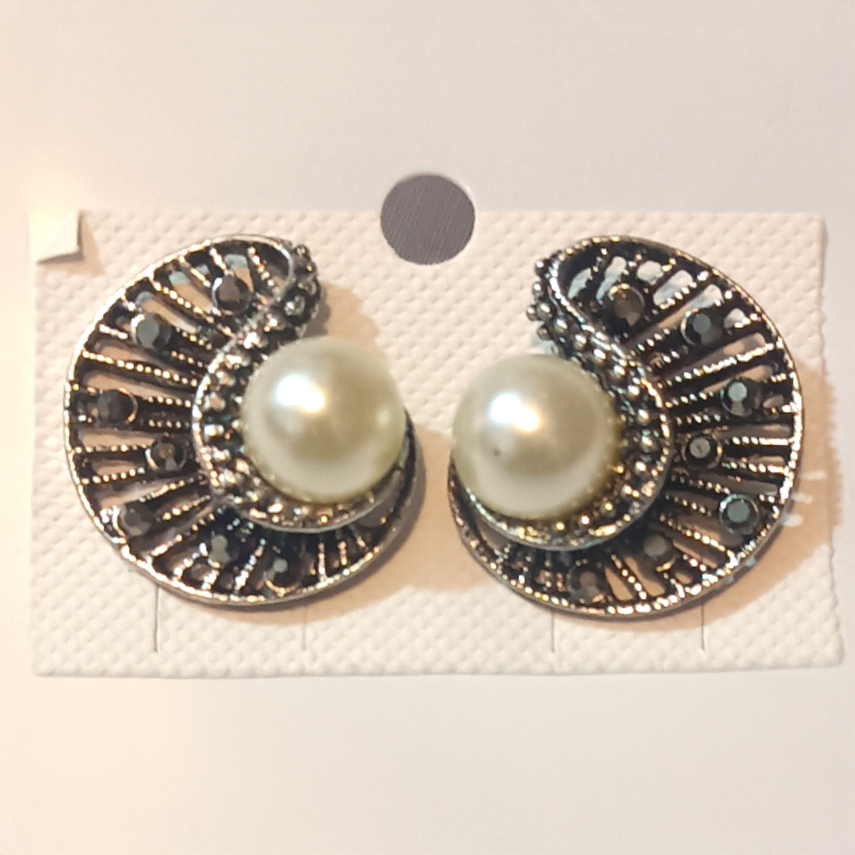 Royal Round Oxidized Silver Plated Drop Earrings for Women, Wedding, Party, and Festival Jewelry
