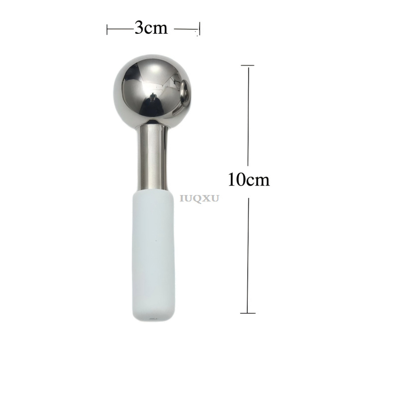 HOT IUQXU Mini 2pcs Ice Globes Stainless Steel Cryo Sticks for Face Eye FaNew cial Cold Roller Cooling Globe for Puffiness Wrinkle Dark Circle