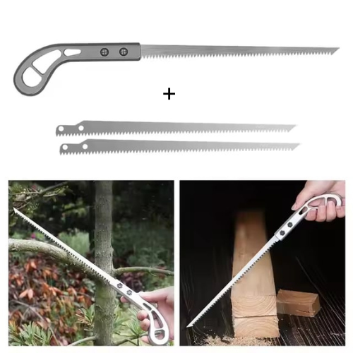 Portable Mini Chicken Head Saw with 2 extra blade, mini saw, Gardening, Hunting |Mini for Wood Cutting, Pvc, Bone, Pruning With Ergonomic Non-Slip Handle -Silver