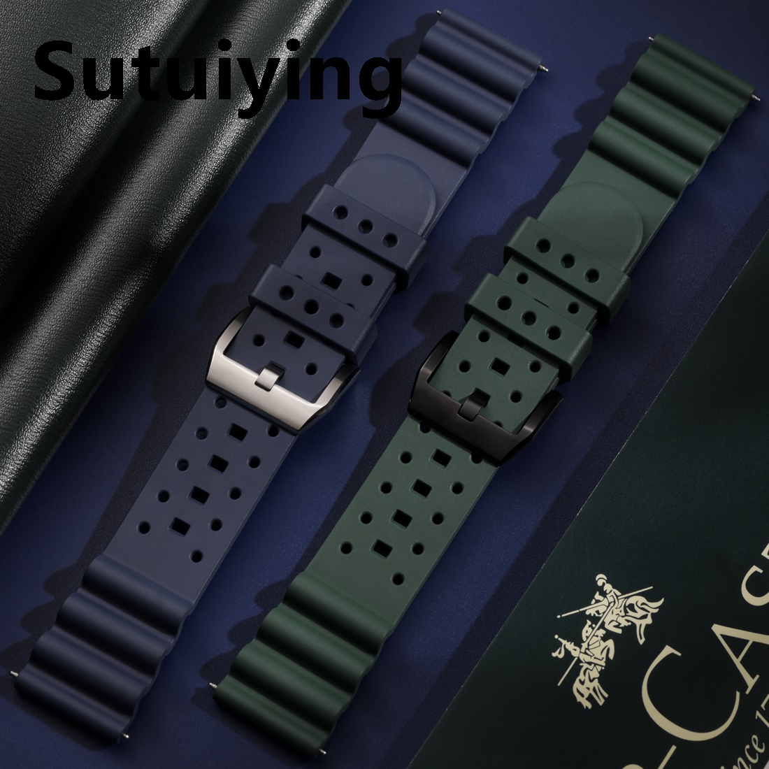 HOT Maikes Natural Rubber Watch Strap Quick Release 20mm 22mm 24mm Accessories Smart Watch Band Bracelet