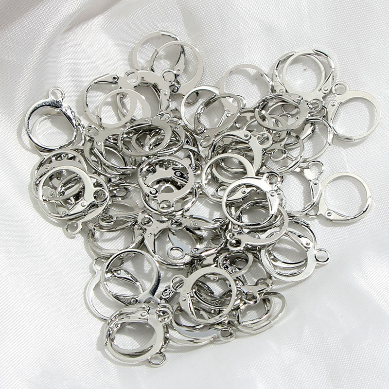Gold/Silver Color Open Circle Earring Hook. 50 Pieces
