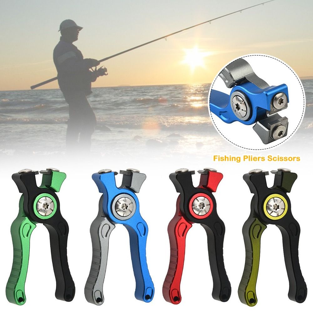 Accessories Tools Aluminum Alloy Fishing Pliers Scissors Gold Black Blue Multi Functional Fishing Line Cutter PE Pliers Fishing Hook Remover Fishing