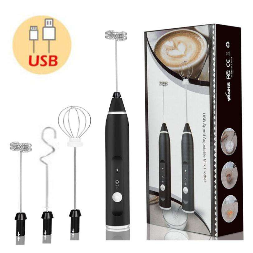 USB Electric Milk Frother - Stainless Steel Hand Blender for Coffee and Milk | USB Rechargeable Hand coffee Beater Multipurpose Milk Frother
