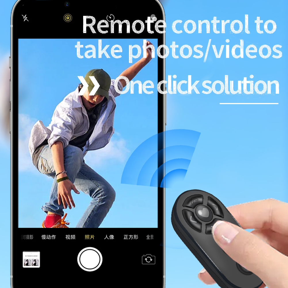 Portable 4/1Pcs 7 Buttons Wireless Mobile Phone Selfie Photo Shutter Rechargeable Bluetooth-Compatible Page Turner for Tiktok Remote