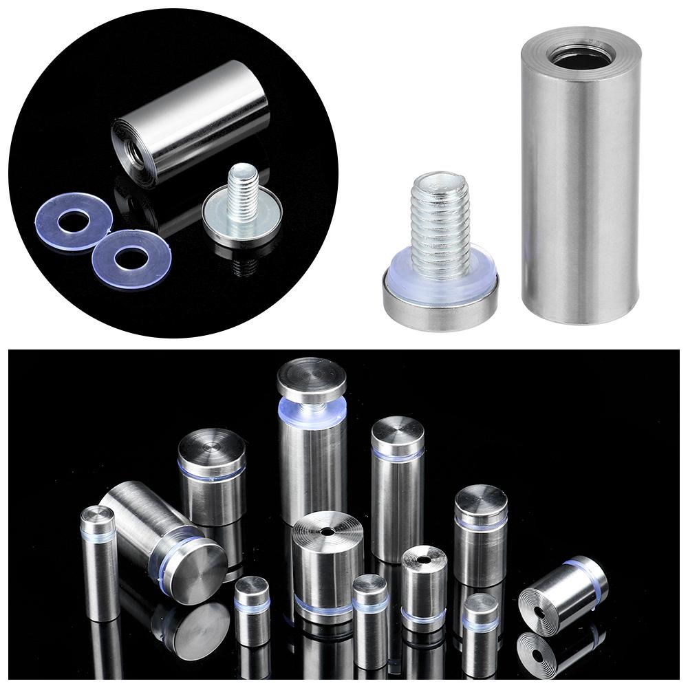 4/6/10Pcs Durable Acrylic Decor Rack Stainless Steel Billboard Fixing Screws Glass Fasteners Advertising Board Fixed Nails Advertisement Standoffs Pin
