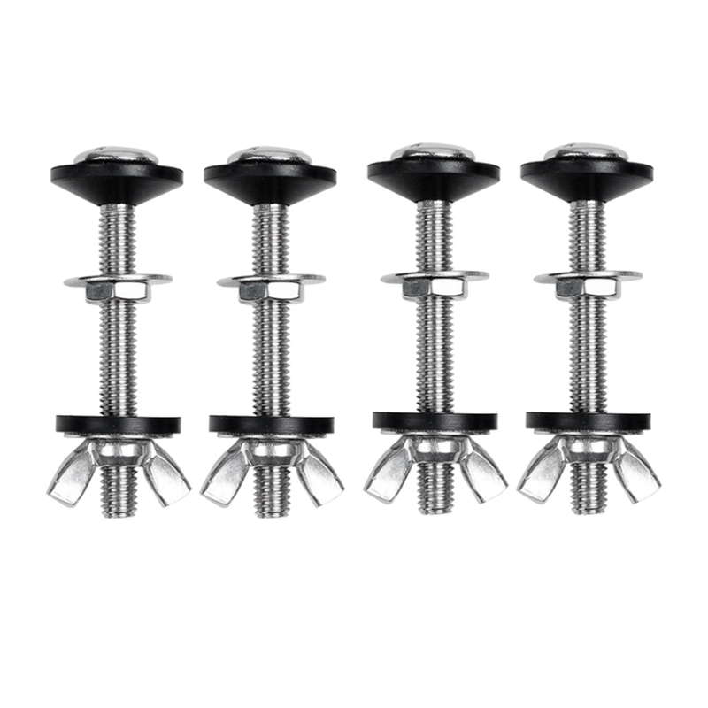 NAMUNY 4 Pack Toilet Tank to Bowl Bolt Kits Cistern Bolts Kit,Stainless Steel Toilet Pan Fixing Fitting with Double Gaskets