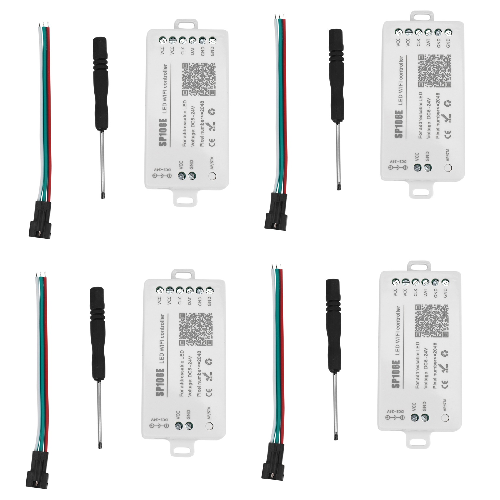 FORIDE 4X SP108E LED Wifi Magic Controller WS2812B WS2813 Etc LED Strip Module Light Smart APP Wireless Control