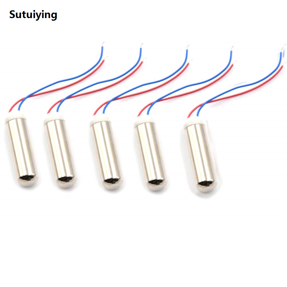 Sutuiying 5Pcs 7x25mm DC Coreless Vibration Motor 1.5-3V 8000-16000RPM Sales promotion Built-in Vibration Motor for Electric Toothbrush Waterproof