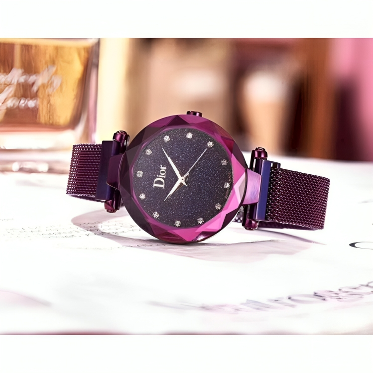 Trendy Magnetic Fashionable Luxury Stainless Steel Watch For Women - Blue