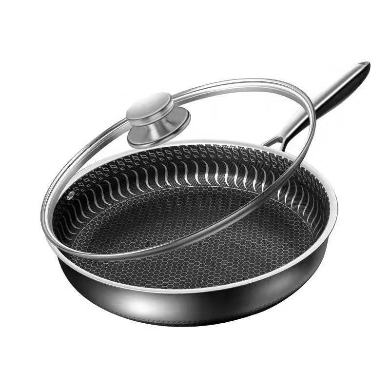 Double Sided Honeycomb Frying Pan Size 26 Cm, 28 Cm, 30 Cm
