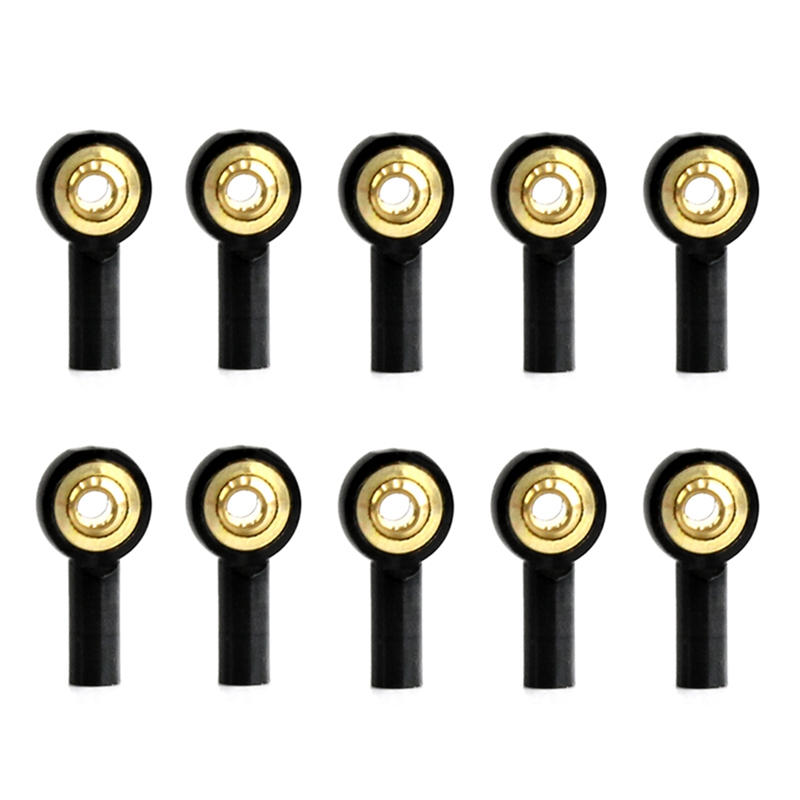 10Pcs Metal M2 Link Tie Rod End Ball Joint Buckle Steering Pushrod Tie Rod End Replacement Parts for RC Car Boat Upgrade Parts ,Red
