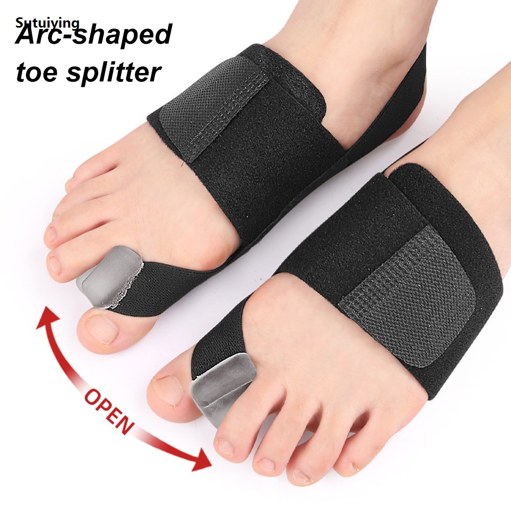 Sutuiying 1Pair Bunion Corrector Orthopedic Pain Relief Gel Pad Sleeve Toe New style Separator for Men/Women With Non-Slip Grip Insert Heel Band