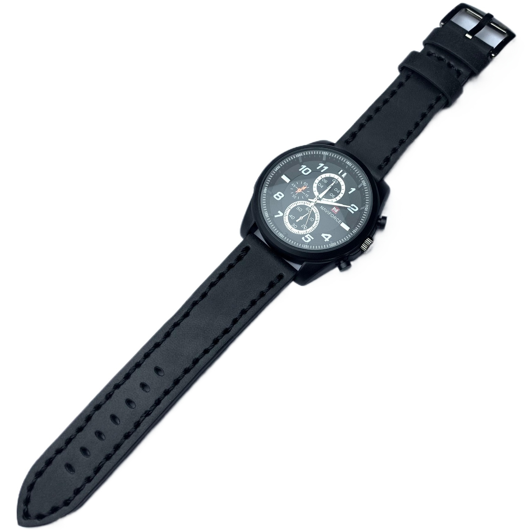 Round White Dial Brown Leather Belt Best Quality Waterproof Fashionable Watch For Men