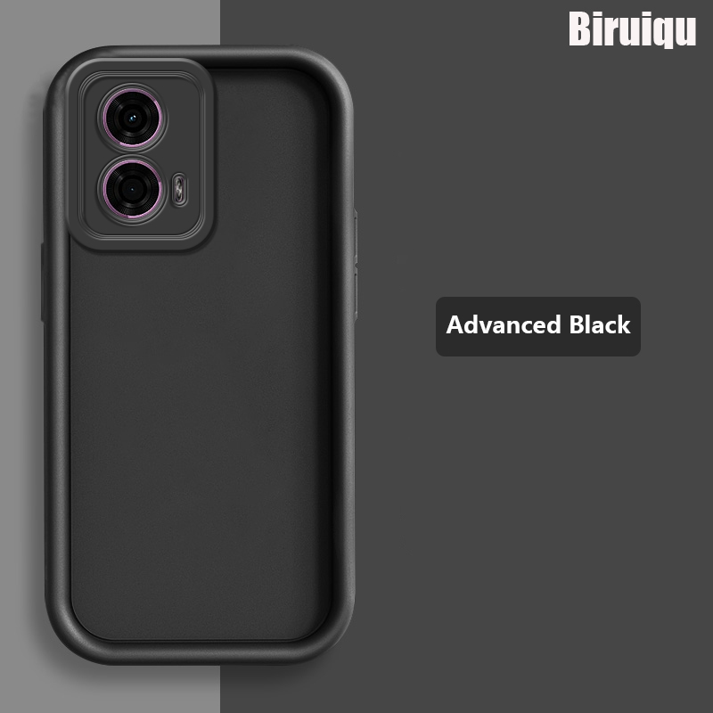 Biruiqu For Motorola Moto G14 New Angel Eye Step Lens Full Pack Thickened Anti Drop Silicone Protective Cover