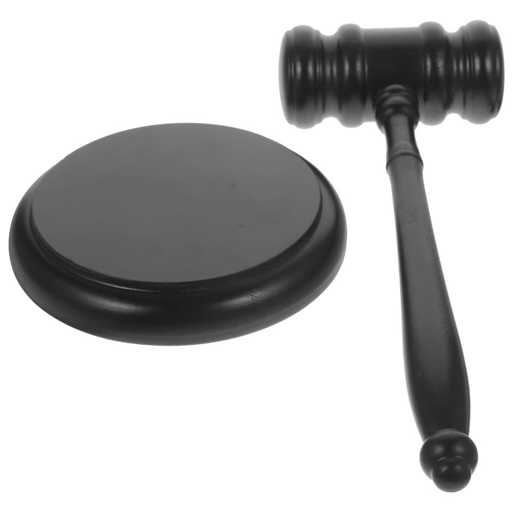 High Quality Wood Gavel Judge Hammer Attorney Decorative Clear Lawyer Mallet Toy Loud Durable Base Costume Sound Block Court