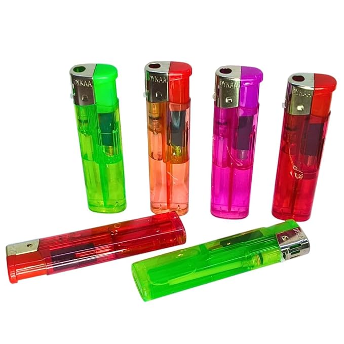 FR-KG Pack of 5 Pieces of Plastic / Stylish / Fancy / Pocket Lighter / Lighters