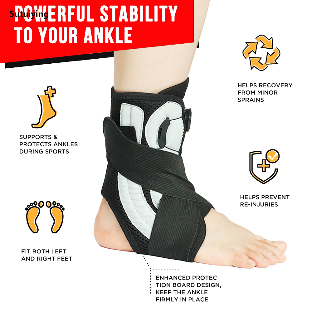 Sutuiying 1PC Ankle Brace Support for Men Women,Recovery from Sprained Bargain price Ankles with Metal Springs,Stabilizing for Running,Basketball