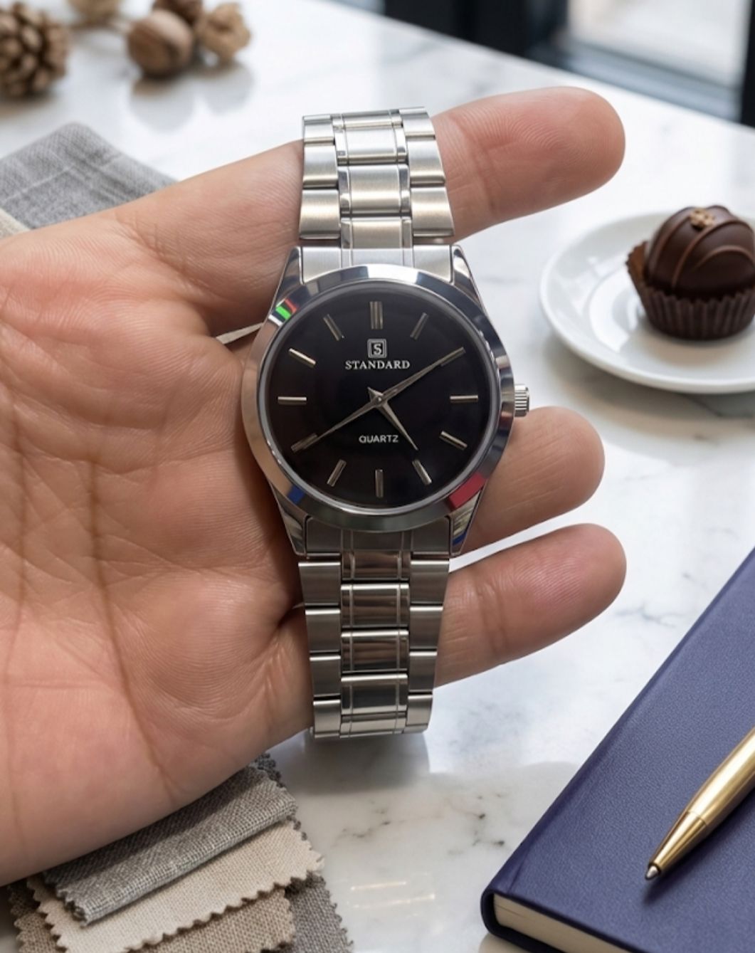 Stainless Steel Attractive Casual Wrist Watch For Men || Sold By Watch House