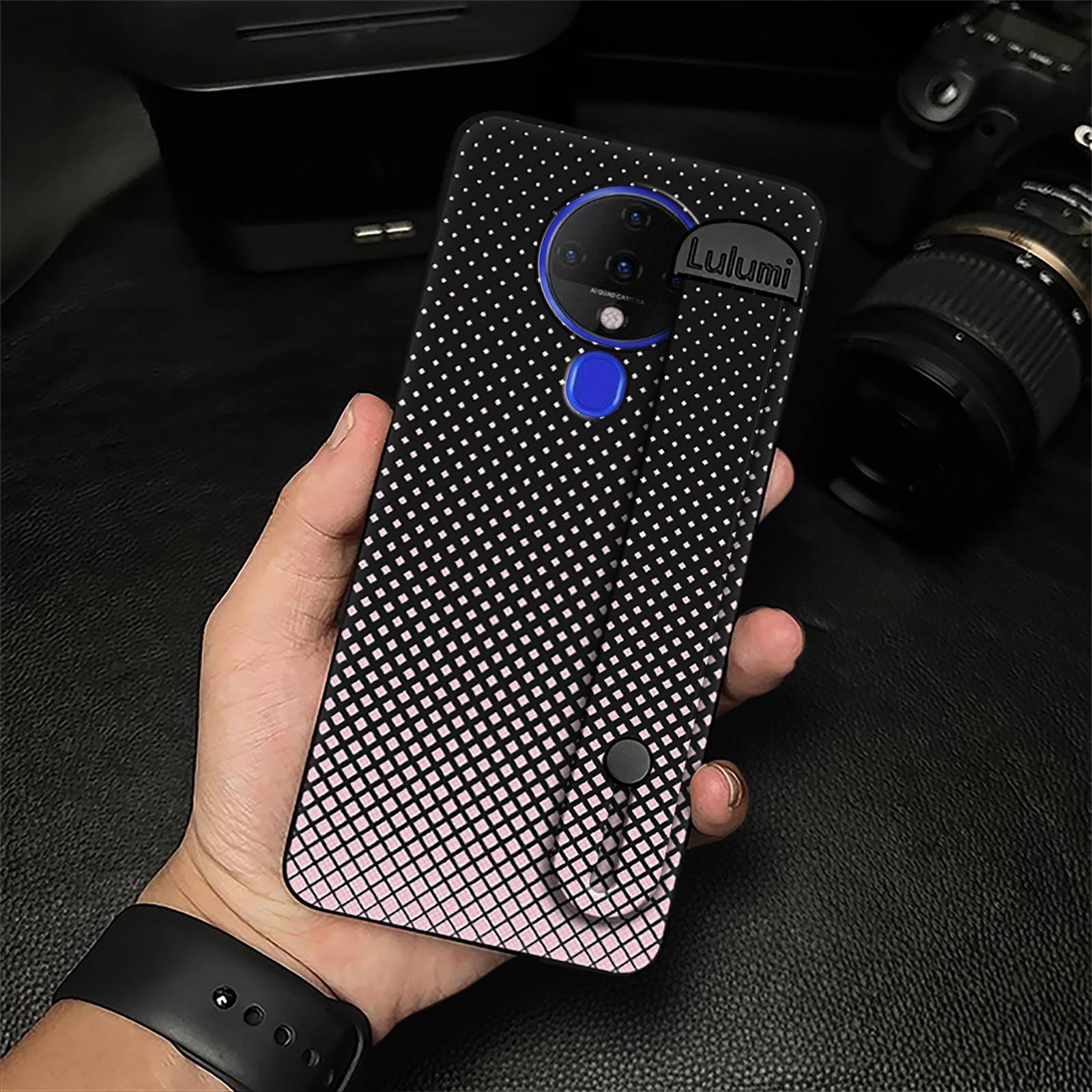 Anti-knock Shockproof Phone Case For Wiko T3 Masculine Commerce Wristband Kickstand Wrist Strap Phone Holder Nature