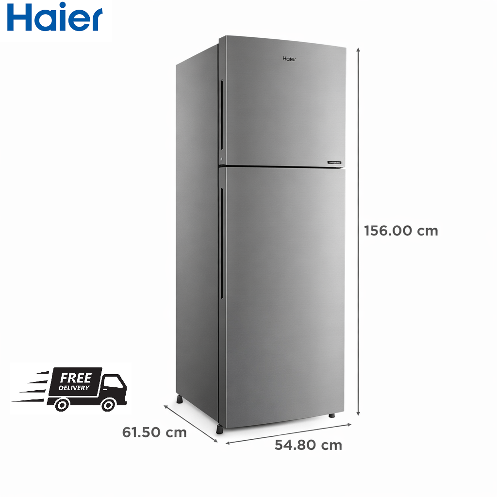 Haier 240 Litres 2 Star Frost Free Double Door Convertible Refrigerator with Turbo Icing (HRF-2902BMS-P, Moon Silver)