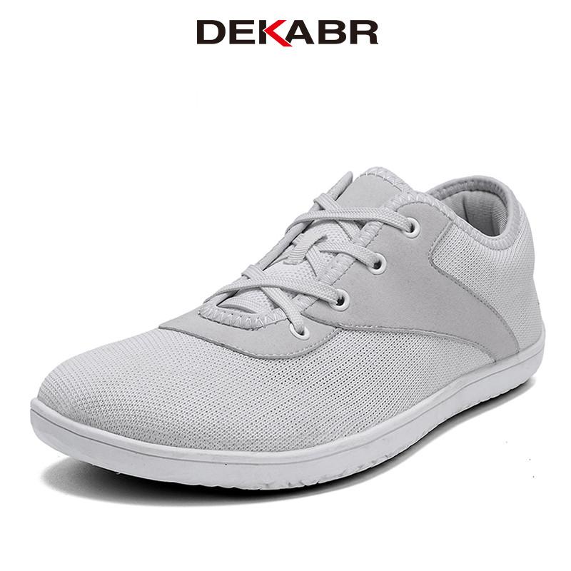 DEKABR New Couple Shoes New Style Flying Weaving Breathable Basic Lace Up Pedaling Lazy Summer Casual Sneakers