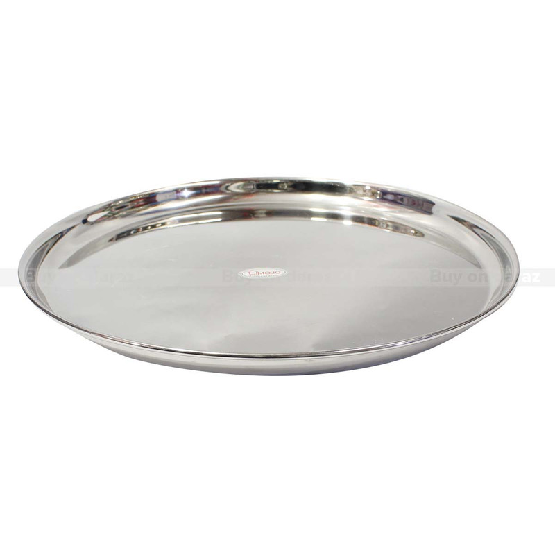 Silver Mojo Stainless Steel China Plate 13 "