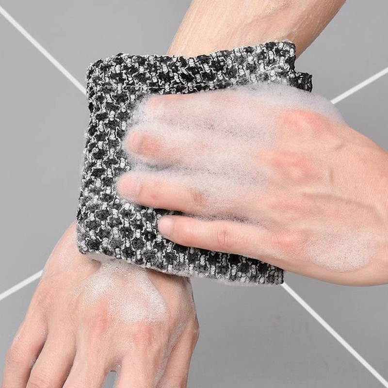 Vylon Rubbing Towel Taking a Shower Pulling Back Long Strip Tool Painless Rubbing Mud Double Sided Shower Strip