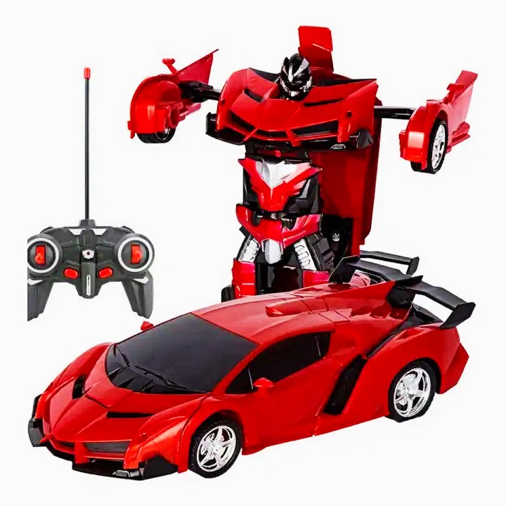 Transforming Robot remote control car Toy Car With Battery And Charger