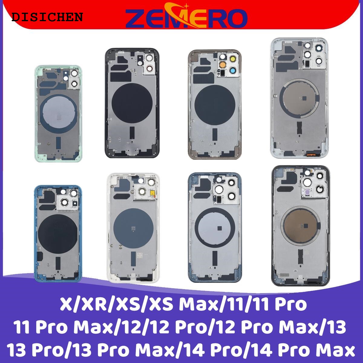 Wenefang 1 Piece Replacement Middle Frame Chassis Back Housing For iPhone X XS XR 11 12 13 14 Pro Max Mini