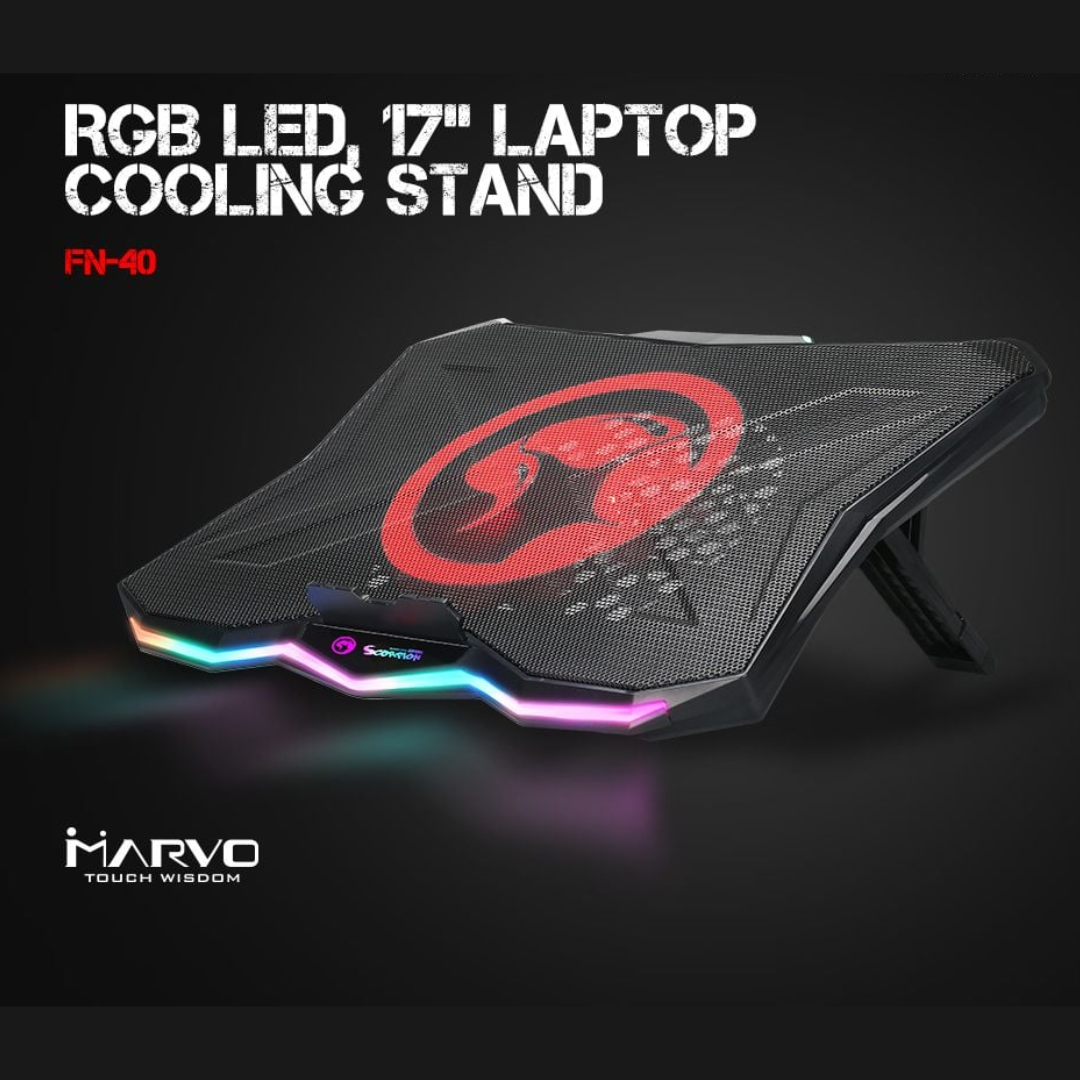 MARVO FN-40 RGB Laptop Cooler Cooling Pad up to 17"